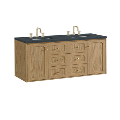 Laurent 60" Double Vanity, Light Natural Oak