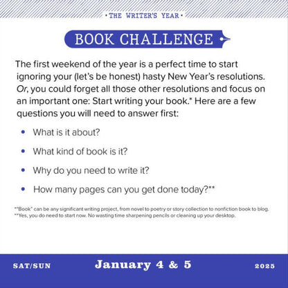 The Writer's Year Page-A-Day Calendar 2025: 365 Days of Inspiration, Prompts, and Quotes