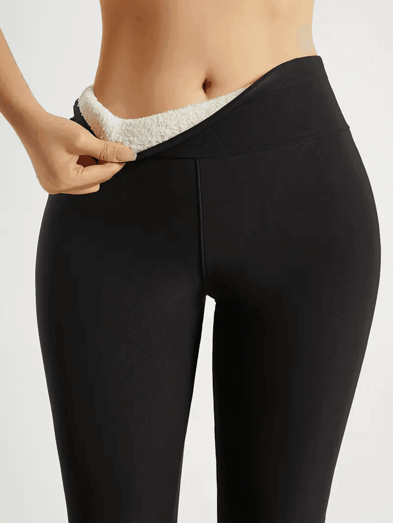 Women’s Thick Fleece Winter Leggings – High Waist Lamb Cashmere Velvet Warm Slim Tights
