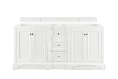 De Soto 72" Double Vanity Cabinet, Bright White