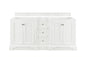 De Soto 72" Double Vanity Cabinet, Bright White