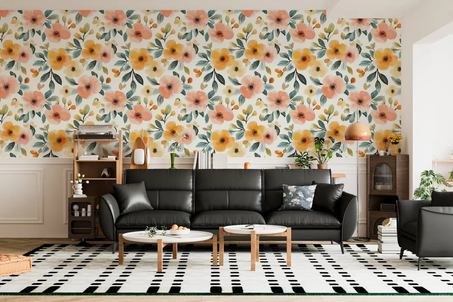 Apricot Meadow Morning Wallpaper