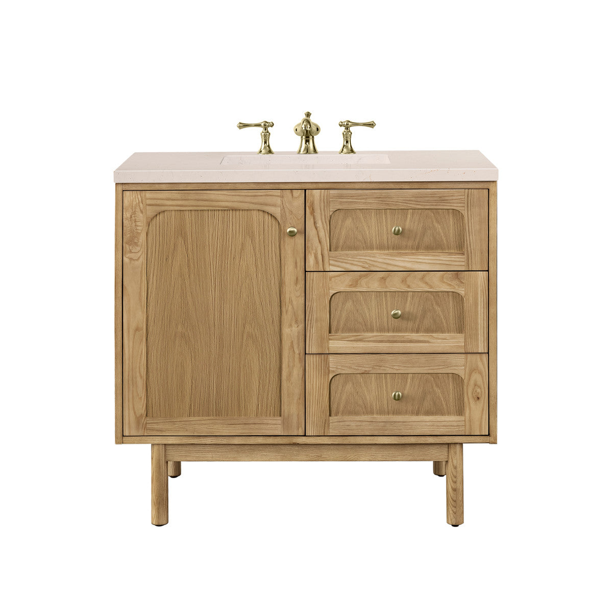 Laurent 36" Single Vanity Cabinet, Light Natural Oak