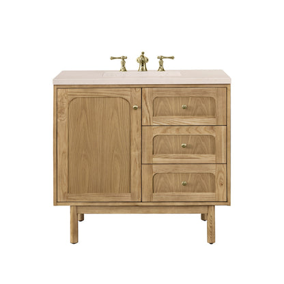 Laurent 36" Single Vanity Cabinet, Light Natural Oak