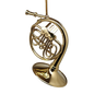 Brass French Horn Ornament with Case