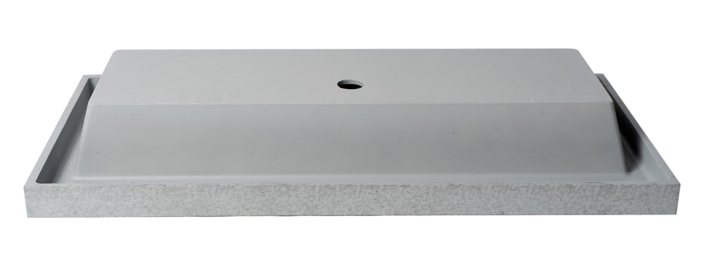 ALFI brand  ABCO40TR 40" Solid Concrete Gray Matte Trough Sink for the Bathroom