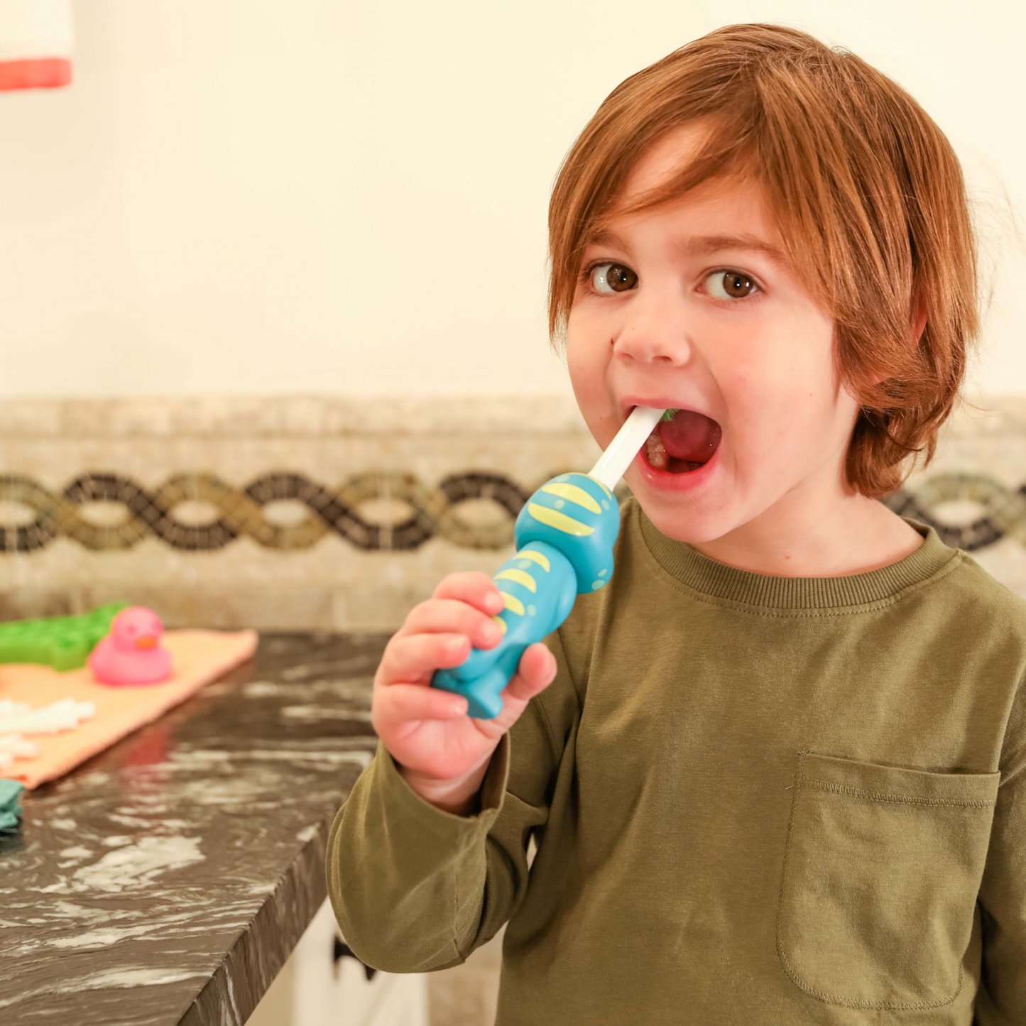 Brushy the Brushasaurus Dinosaur Toothbrush for Kids – Fun Brush Toy