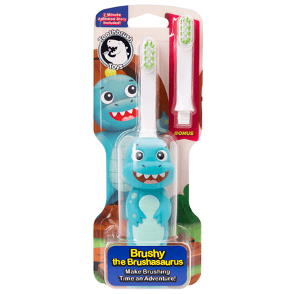 Brushy the Brushasaurus Dinosaur Toothbrush for Kids – Fun Brush Toy
