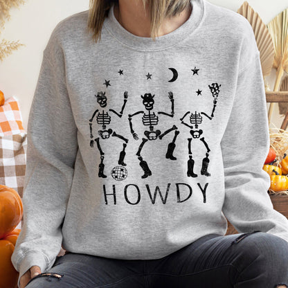 Howdy Skeletons Halloween Sweatshirt