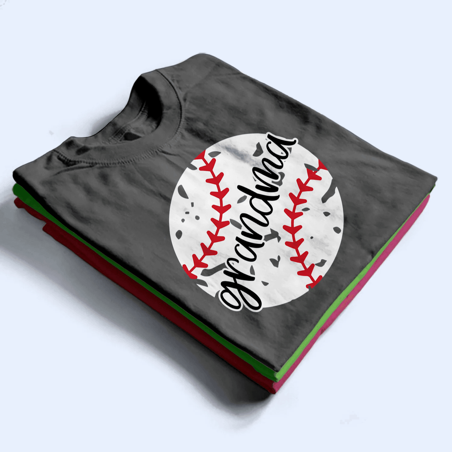 Distressed Baseball Grandma - Personalized Custom T Shirt - Birthday, Loving, Funny Gift for Grandma/Nana/Mimi, Mom, Wife, Grandparent