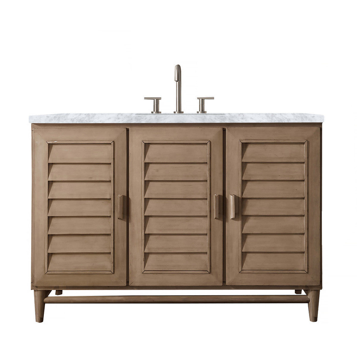 Portland 48" Single Vanity Cabinet, Whitewashed Walnut