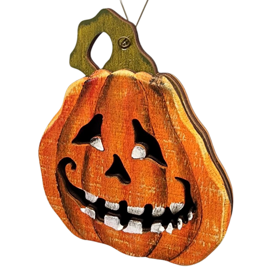 Spooky Smile Pumpkin Ornament
