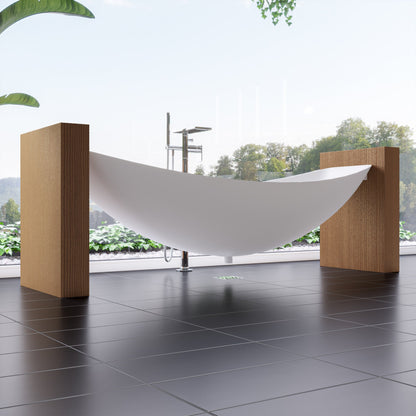 ALFI brand HammockTub1 HammockTub1 79" Acrylic Suspended Wall Mounted Hammock Bathtub