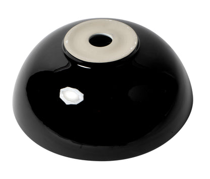 ALFI brand  ABC906 Black & White 15" Round Vessel Above Mount Ceramic Sink