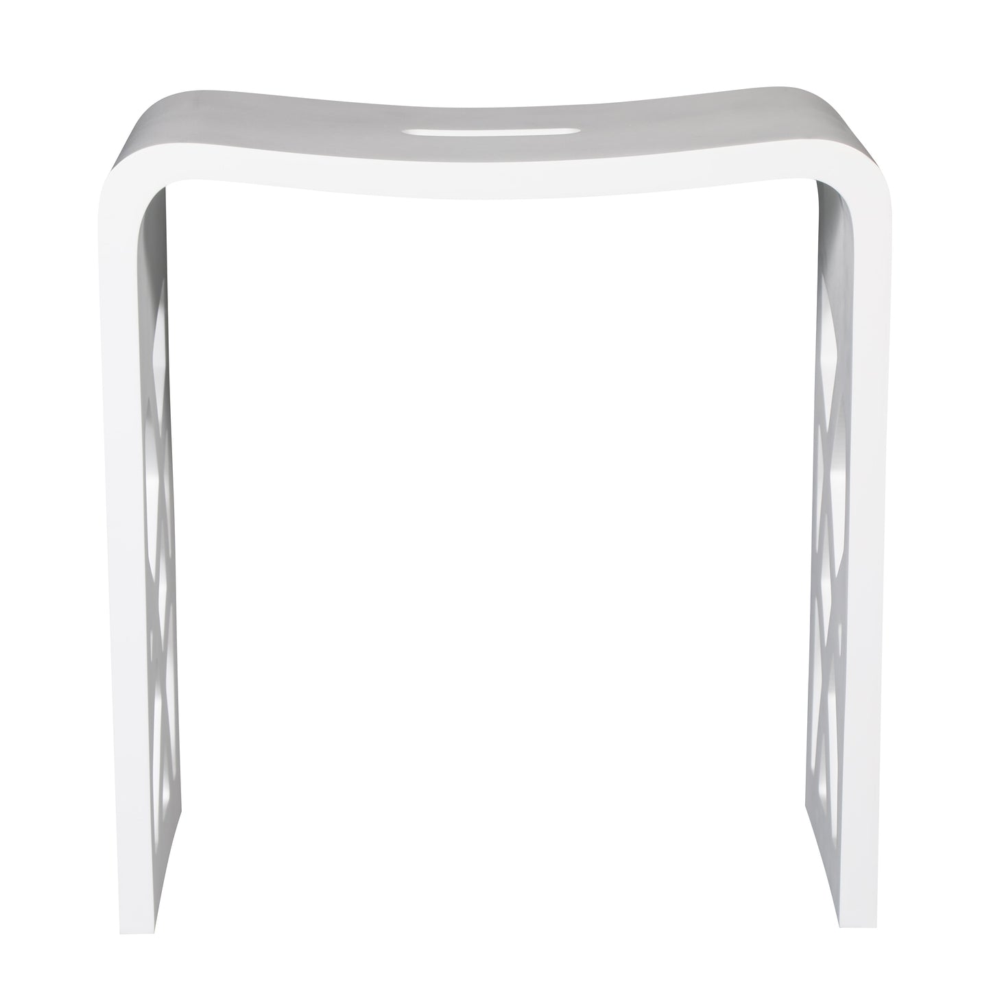 ALFI brand  ABST88 Designer White Matte Solid Surface Resin Bathroom / Shower Stool