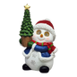 Cheerful Snowman with Moving Eyes and Christmas Tree