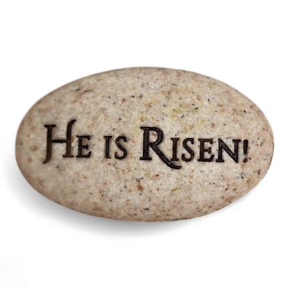 Scripture Stone - He is Risen