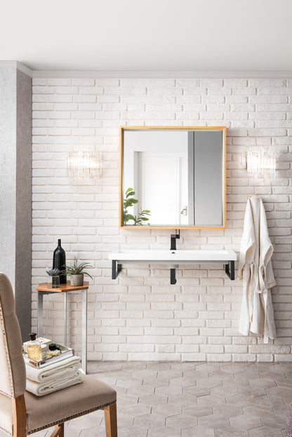Milan 35.4" Square Cube Mirror