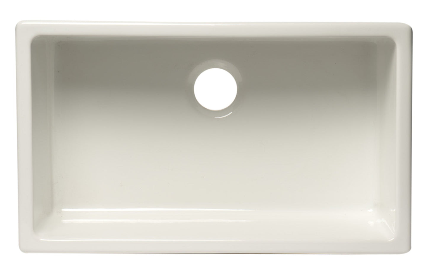 ALFI brand AB3018UD 30" x 18" Fireclay Undermount / Drop In Fireclay Kitchen Sink
