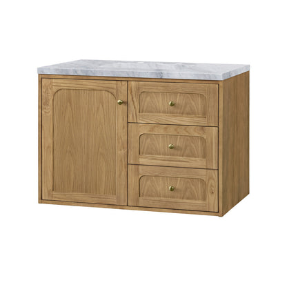 Laurent 36" Single Vanity Cabinet, Light Natural Oak