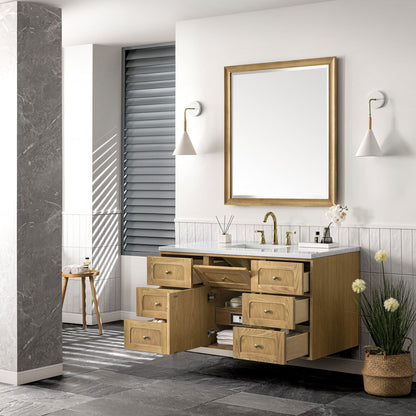 Laurent 48" Single Vanity Cabinet, Light Natural Oak