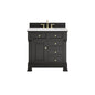 James Martin 547-V36 Brookfield 36” Single Vanity – Black Onyx / Honey Oak / Pearl Charcoal