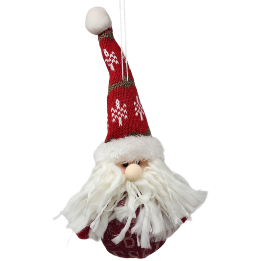 Plush Santa Ornament