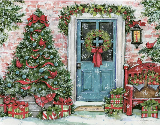 Greenery Greetings  Boxed Christmas Cards