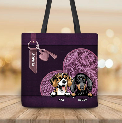 Dog & Cat Personalized Tote Bag - Gift for Dog Mom, Cat Mom, Dog Lovers, Cat Lovers, Pet Lovers