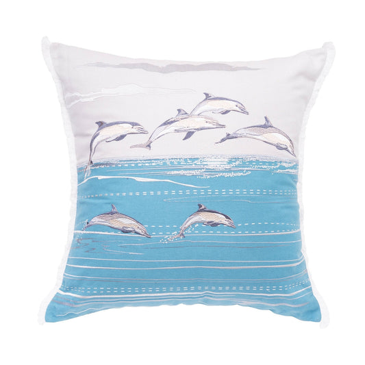 Dolphin Cove Indoor Throw Pillow
