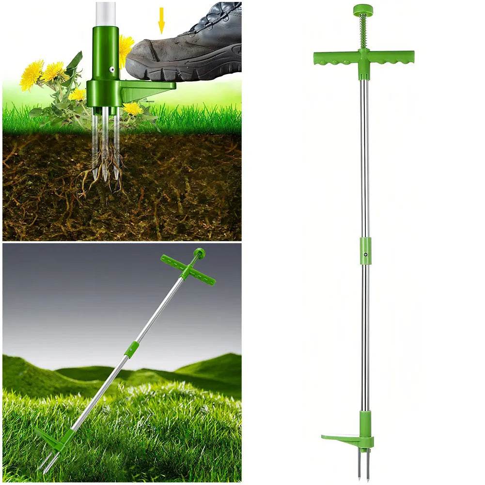 Stand Up Weeder Tool with Foot Pedal | Manual Garden Weed Remover