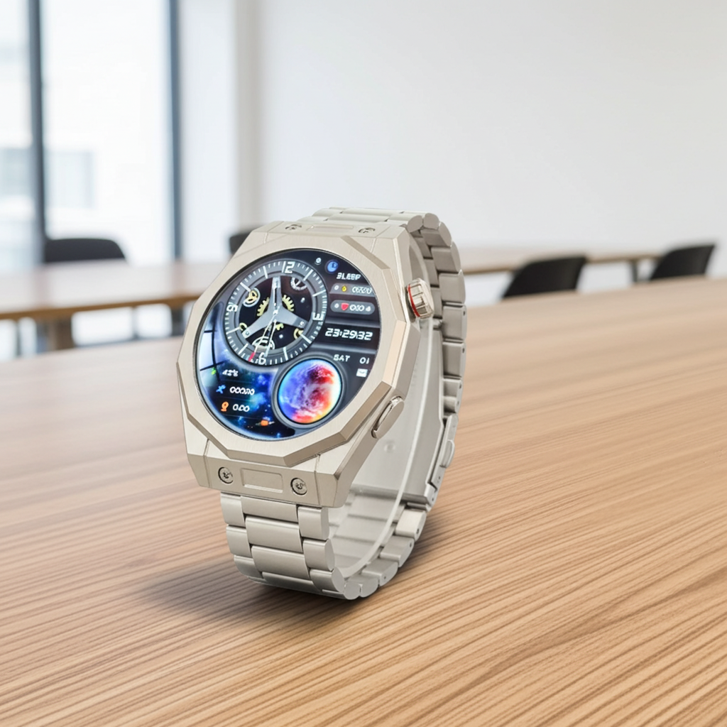Dapr Watches- Men's Smartwatch – Collector-Grade Tech, Angular Style – "The Octagon"
