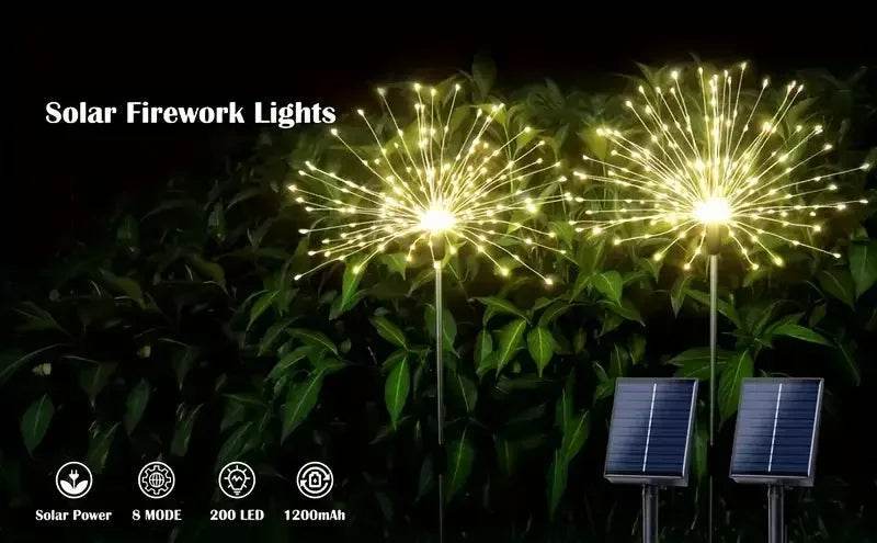 Solar Garden Waterproof Lights Fireworks Lights