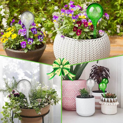 Self-Watering Globes – 5pcs Automatic Plant Watering Devices for Indoor & Outdoor Pots