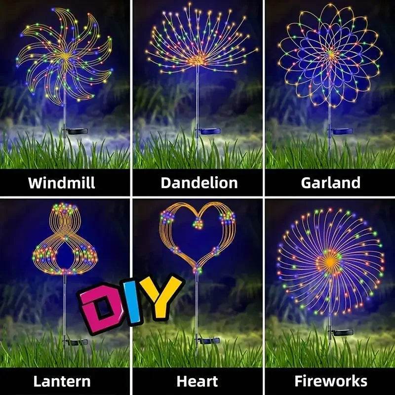Solar Garden Waterproof Lights Fireworks Lights