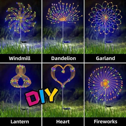 Solar Garden Waterproof Lights Fireworks Lights