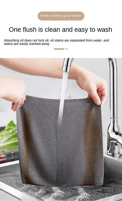 Reusable Microfiber Kitchen Towels - 1 Roll of 20 Sheets, Eco-Friendly Dish Rags & Paper Towel Replacement