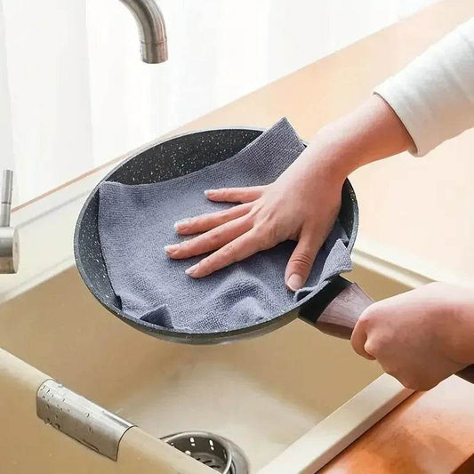 Reusable Microfiber Kitchen Towels - 1 Roll of 20 Sheets, Eco-Friendly Dish Rags & Paper Towel Replacement