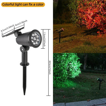 9 LED Solar Spotlights | Waterproof Outdoor Garden & Patio Lights