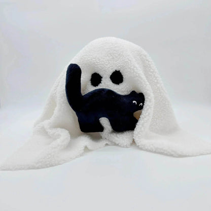 Kawaii Gus the Ghost Pumpkin Pillow – Plush Doll Cushion for Car, Home, & Gifts