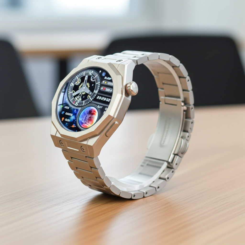 Dapr Watches- Men's Smartwatch – Collector-Grade Tech, Angular Style – "The Octagon"