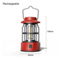 Outdoor LED Lantern Portable Retro Camping Garden Rechargeable Lamp