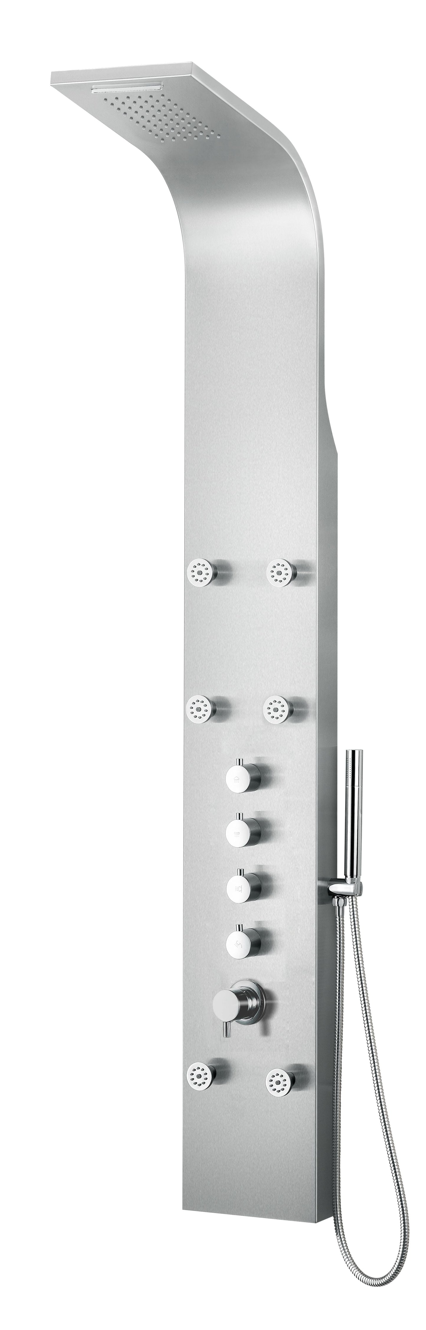 ALFI brand  ABSP40 Stainless Steel Shower Panel with 6 Body Sprays