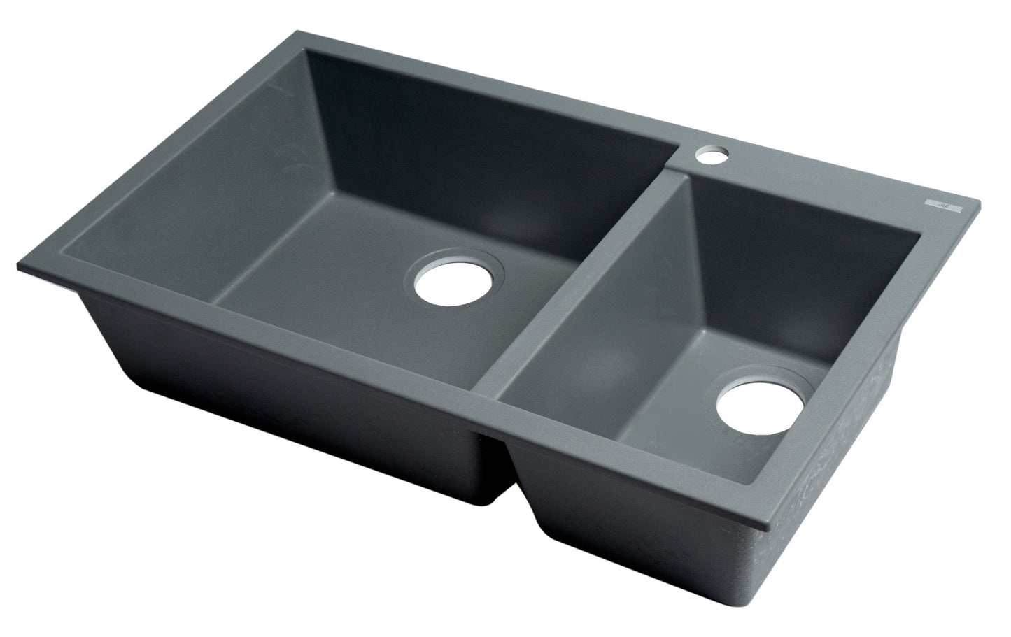 ALFI brand AB3319DI 34" Double Bowl Drop In Granite Composite Kitchen Sink