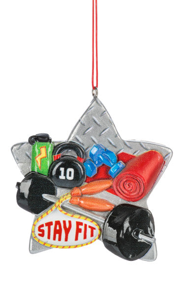 Stay Fit Star Ornament