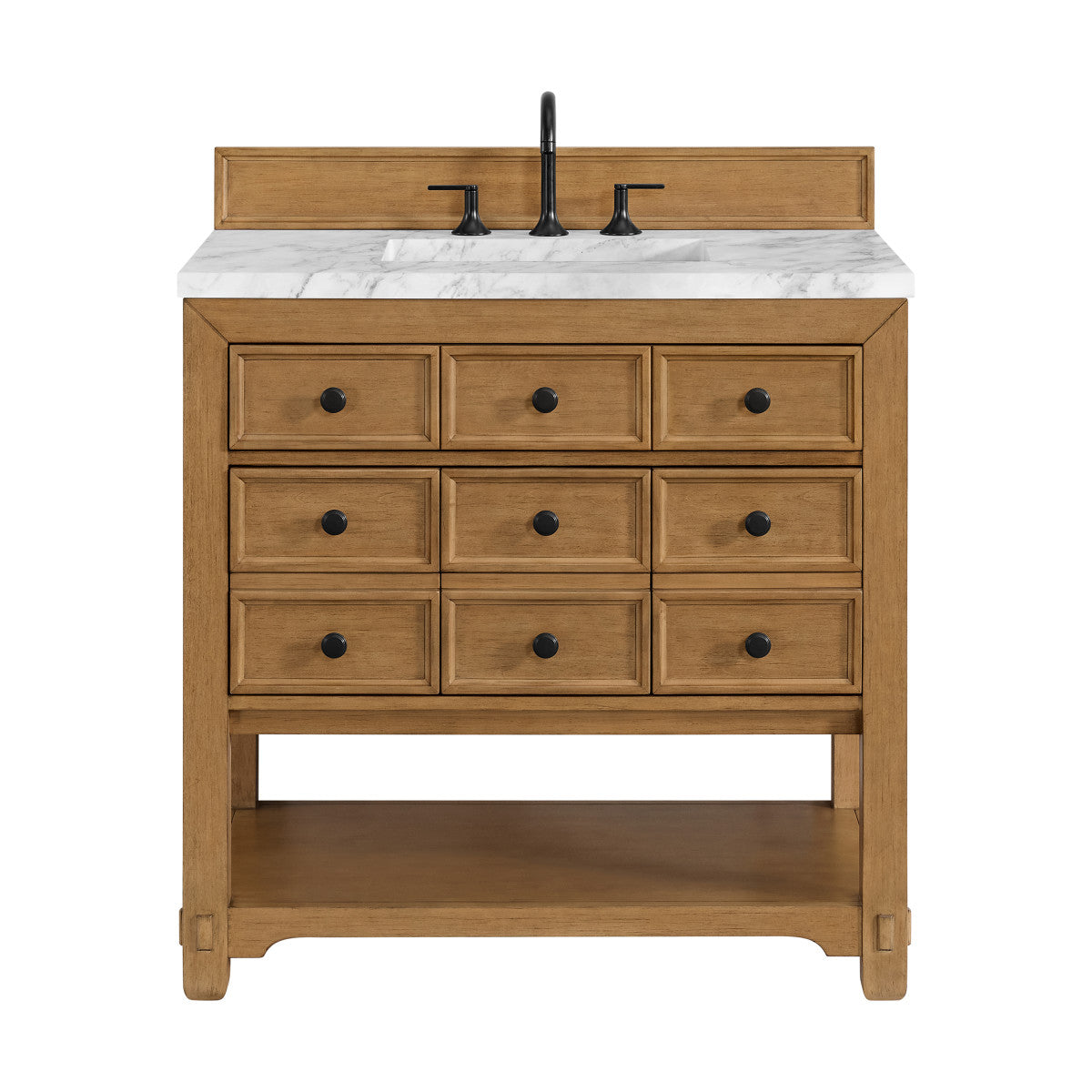 Malibu 36" Single Vanity Cabinet, Amber Birch