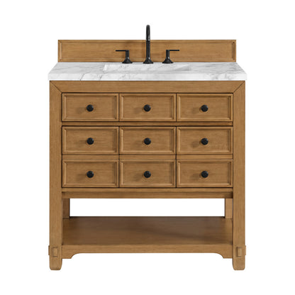 Malibu 36" Single Vanity Cabinet, Amber Birch