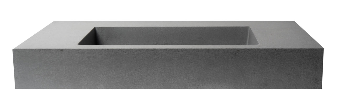 ALFI brand  ABCO40R 40" Solid Concrete Rectangular Countertop Sink