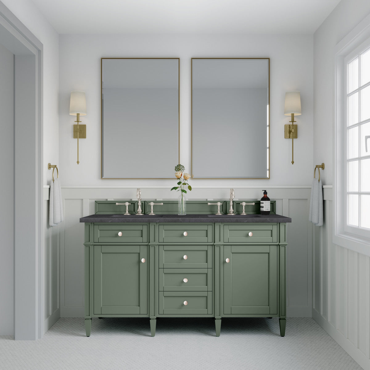 Brittany 60" Double Vanity Cabinet