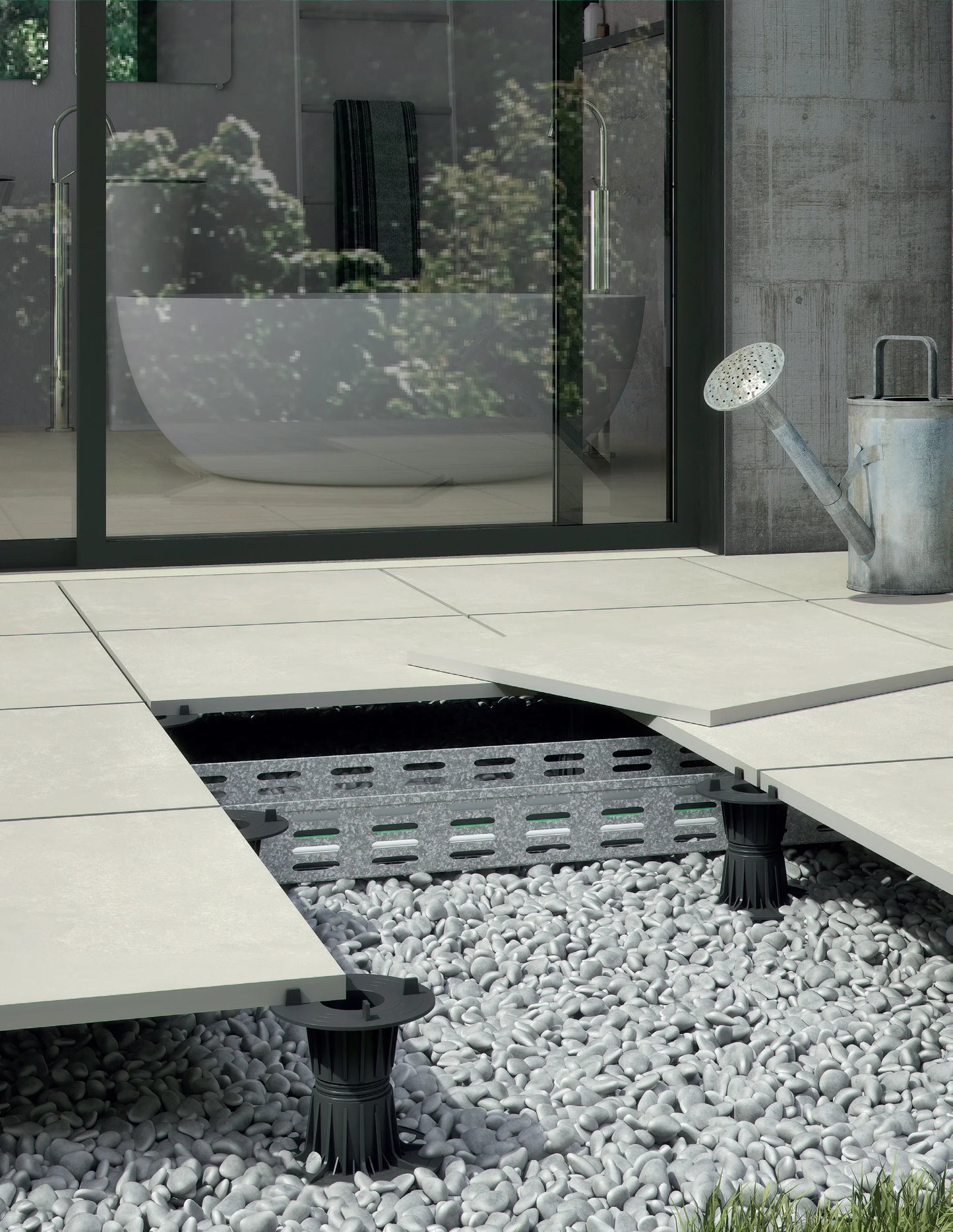 Pedestal System for Porcelain Pavers and Decking